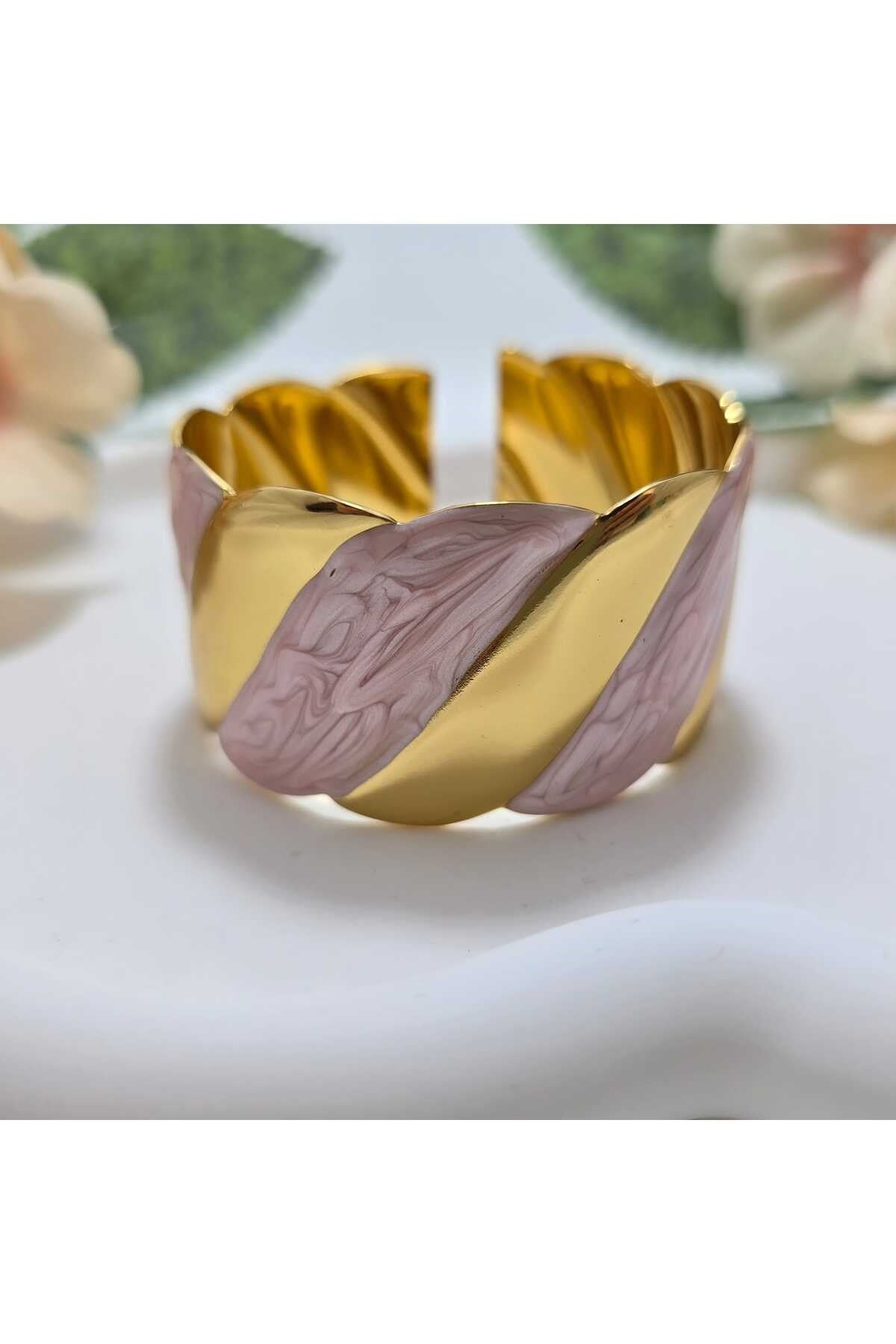 GOLD VE MİNE İŞÇİLİGİ MÜKEMMEL UYUMLU BİLEKLİK