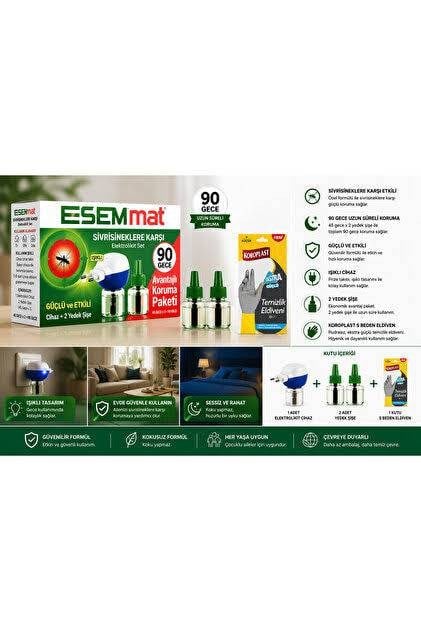 Kablosuz Elektrolikit Set 90 Gece (Cihaz + 2 Yedek)
