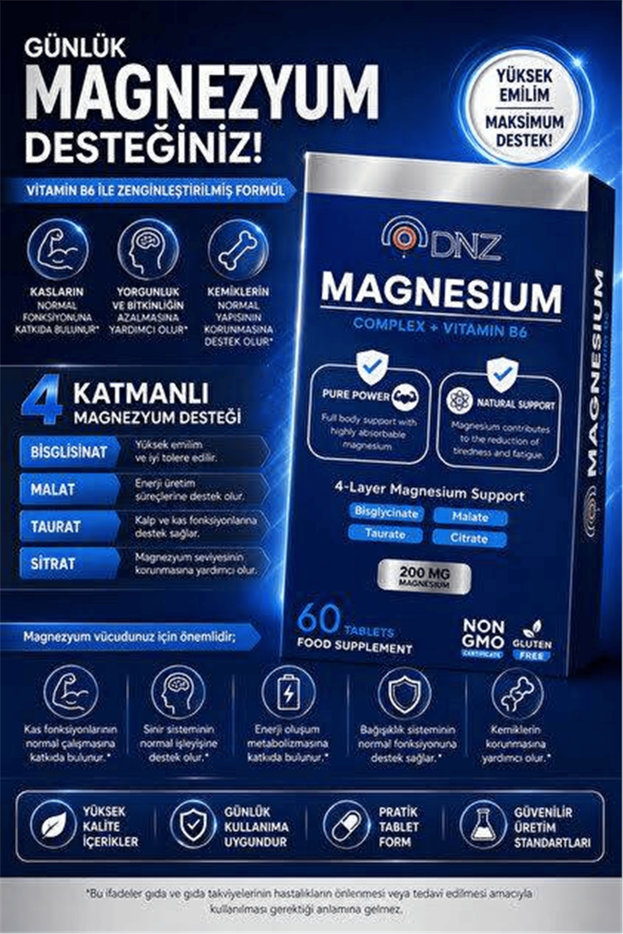 Magnezyum Complex+Vıtamın B6