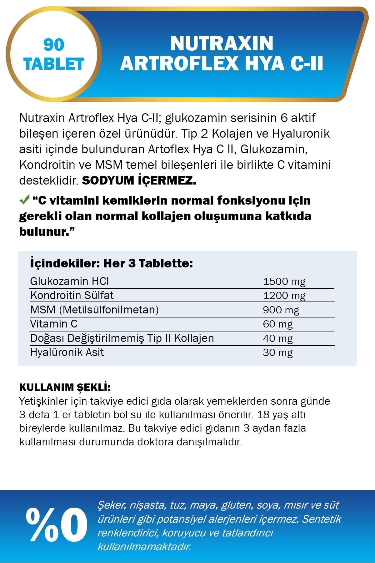 Artroflex - Hya C-ıı Glukozamin 90 Tablet Artroflex Jel Hediye