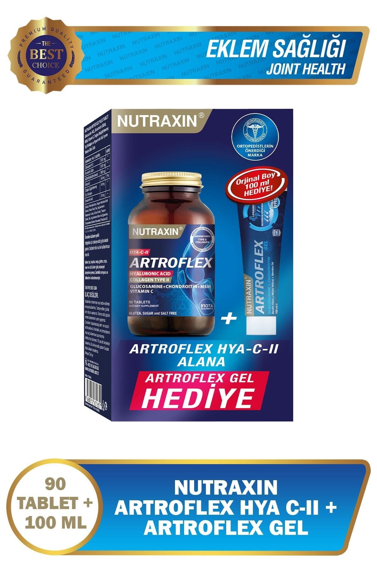 Artroflex - Hya C-ıı Glukozamin 90 Tablet Artroflex Jel Hediye