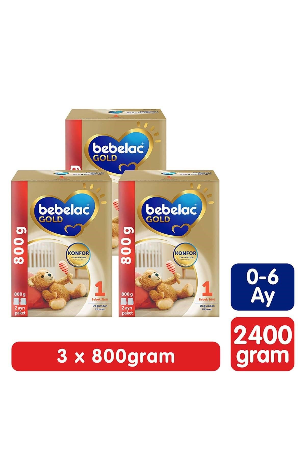 Gold Konfor 1 Bebek Sütü 0-6 Ay 800 Gr x 3 Adet 2400 Gr