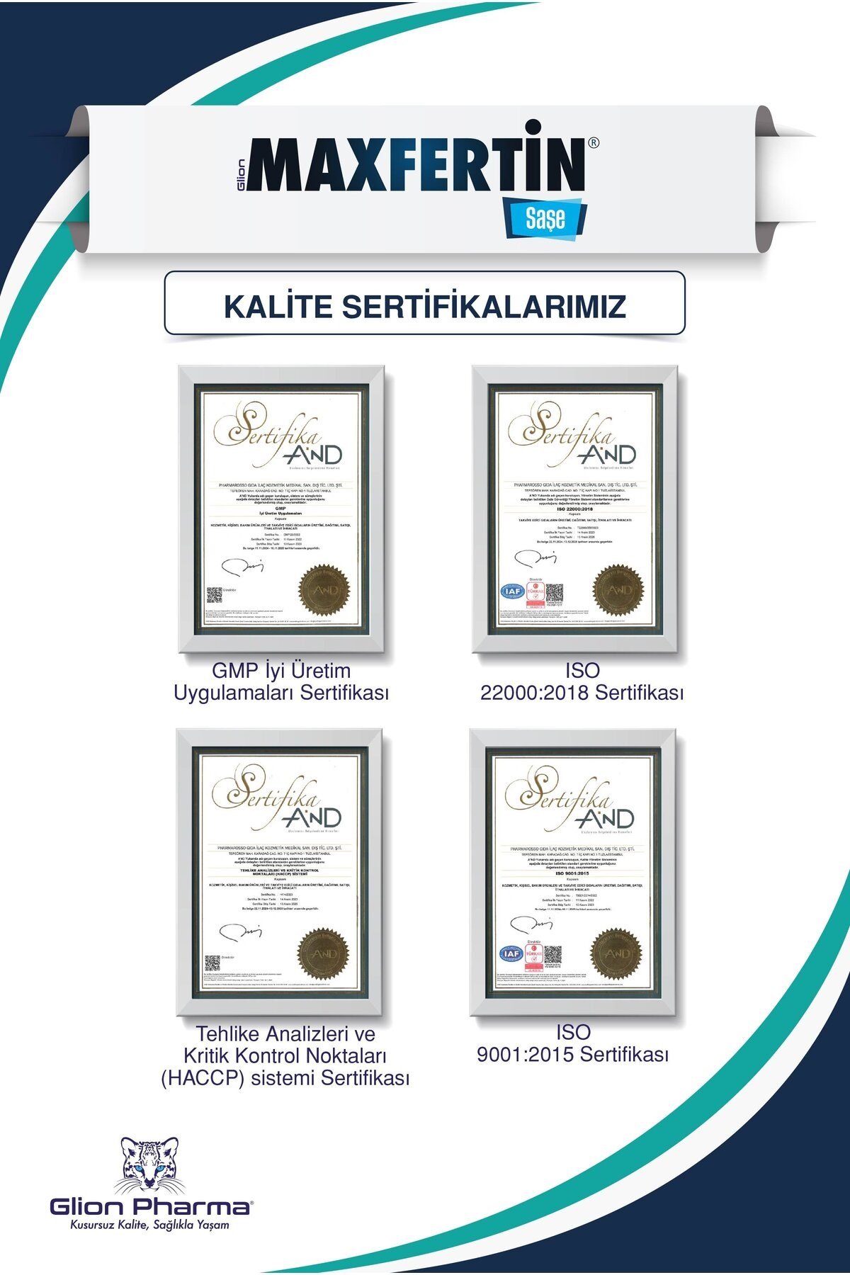 Maxfertin Koenzim Q10, Astaksantin, Glutatyon, Multivitamin ve Mineral İçeren Takviye Edici Gıda