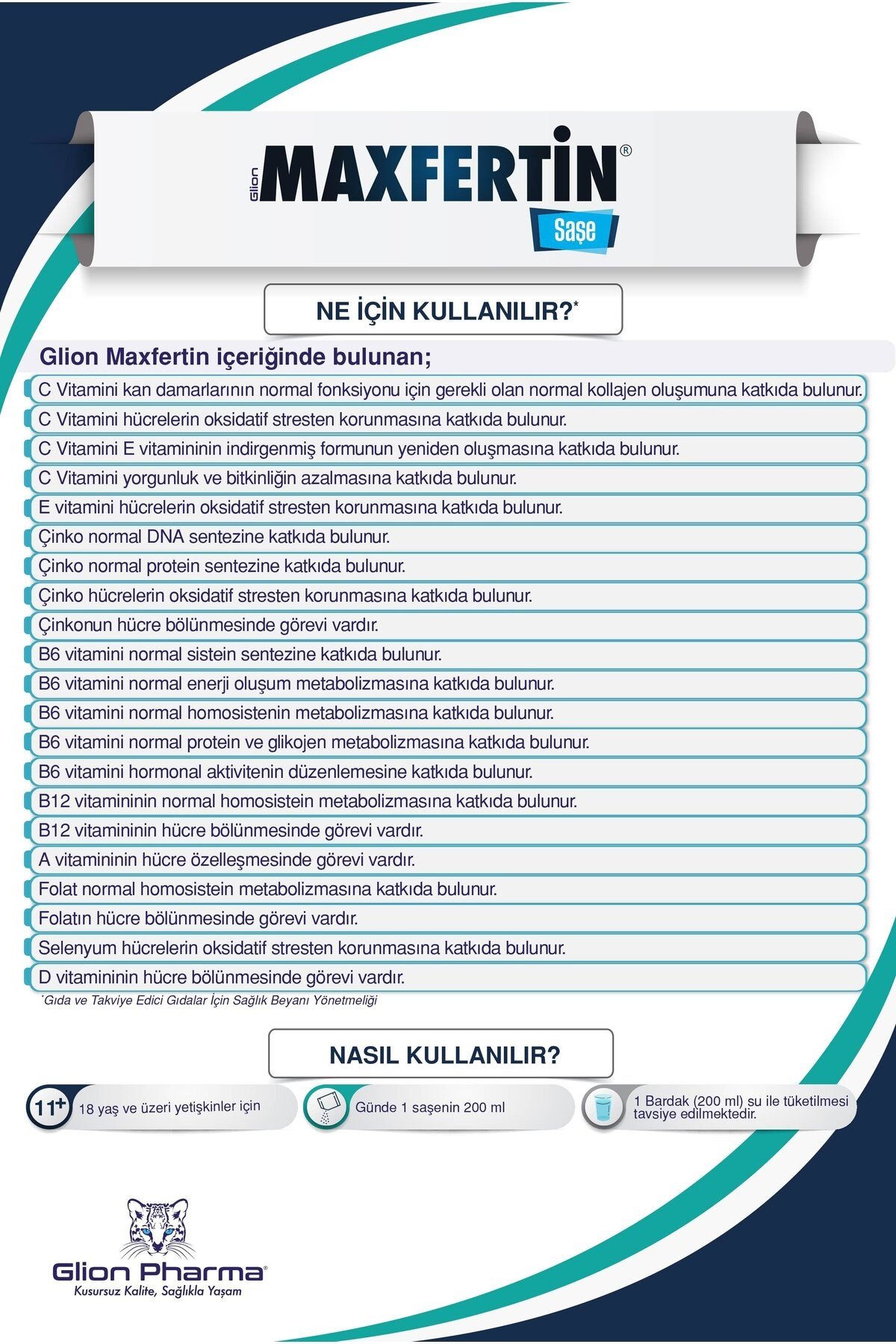 Maxfertin Koenzim Q10, Astaksantin, Glutatyon, Multivitamin ve Mineral İçeren Takviye Edici Gıda