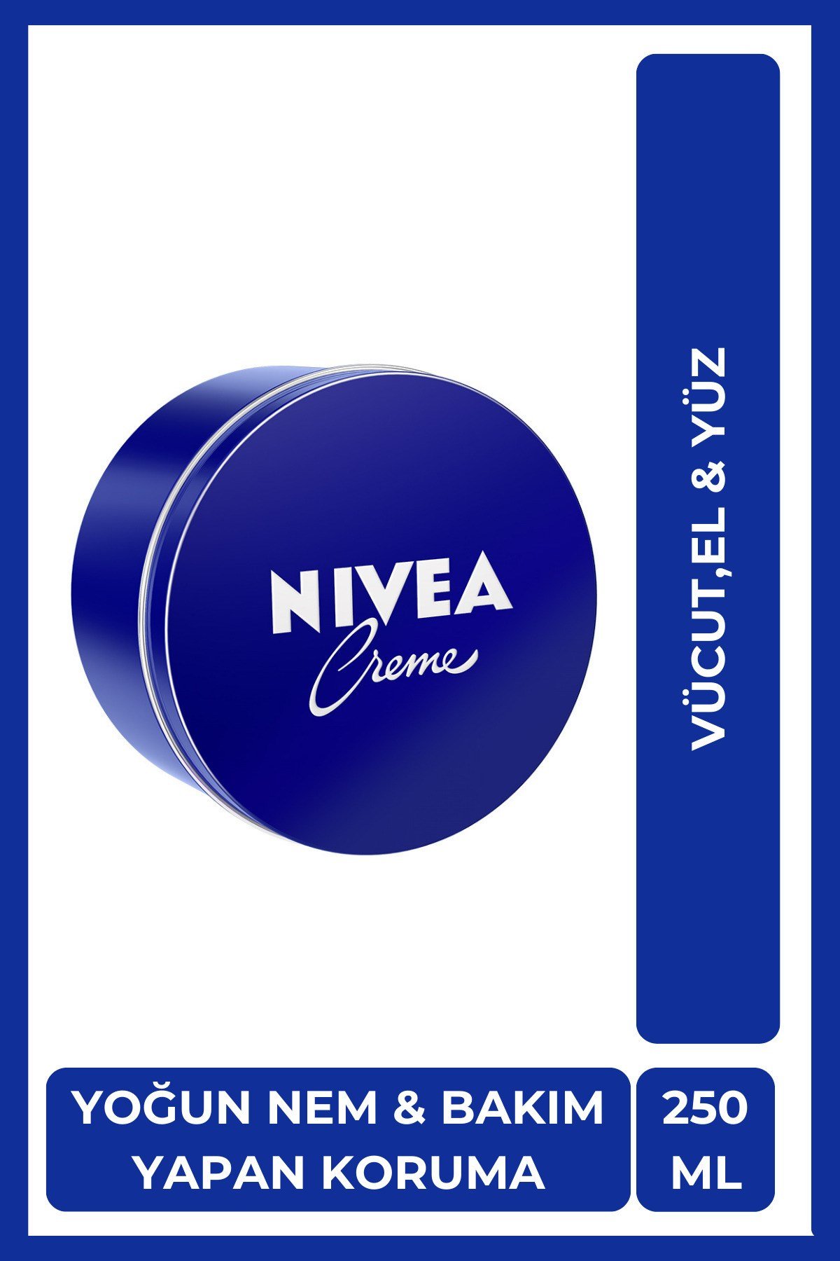 Nemlendirici Creme 250ml, Yoğun Nemlendirici, Bakım Yapan Koruma,Eucerit, Yumuşak Cilt, El Yüz Vücut