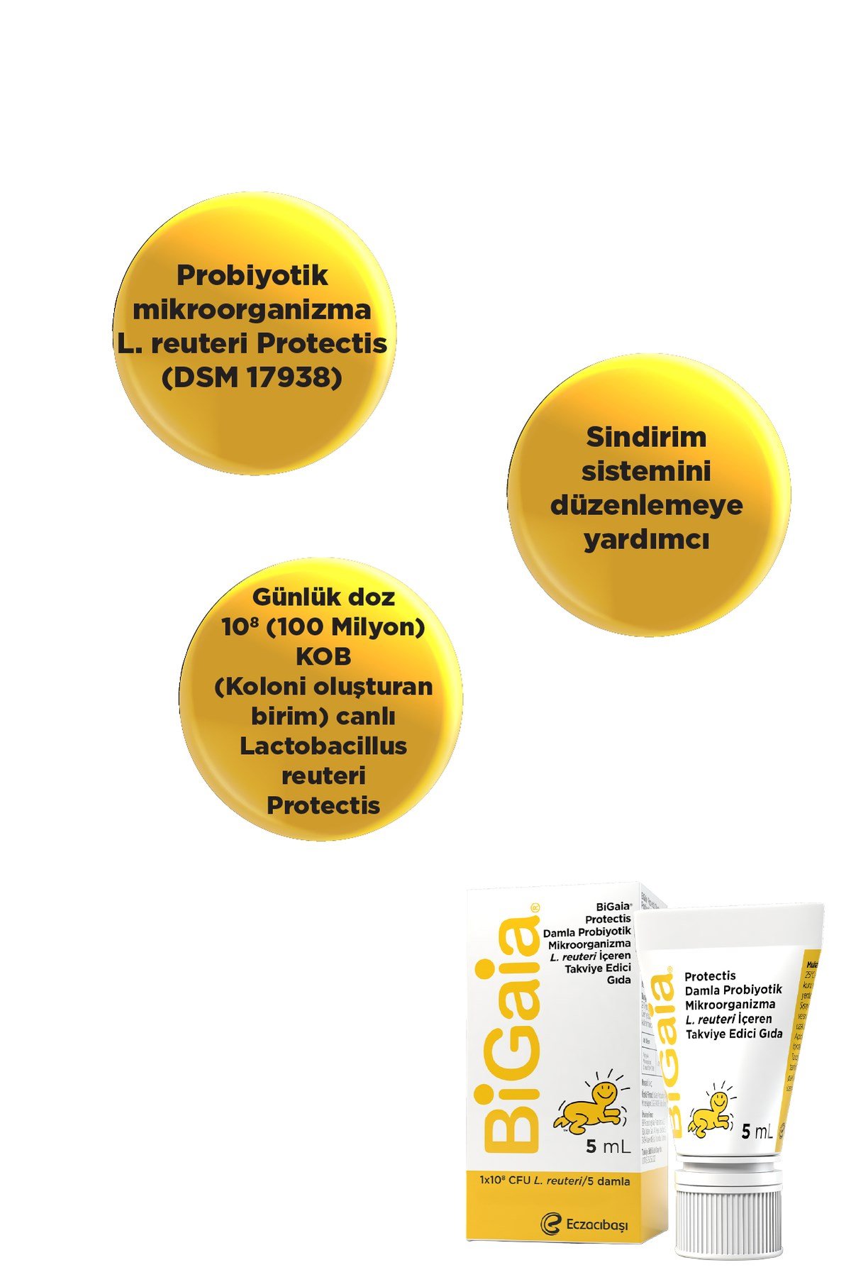 Probiyotik Damla 5 mL - 1 Aylık Kullanım - Sindirim Sistemi&Bağışıklık&Bağırsak Desteği
