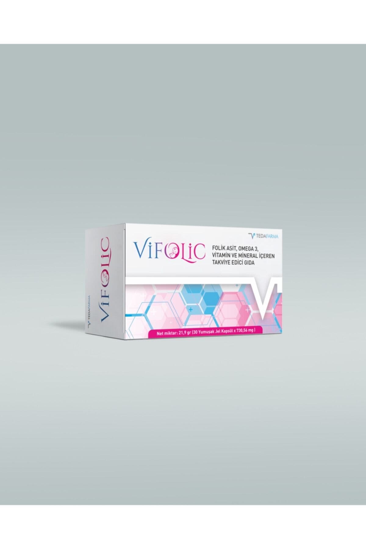 Vifolic - Folik Asit, Omega 3, Vitamin Ve Mineral Içeren Takviye Edici Gıda / 30 Yumuşak Jel Kapsül