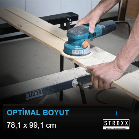 STROXX Çalışma Sehpası — Çelik çerçeve, katlanabilir, 136 kg