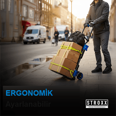 STROXX El Arabası — 2'si 1 arada, kaymaz destek, 136 kg