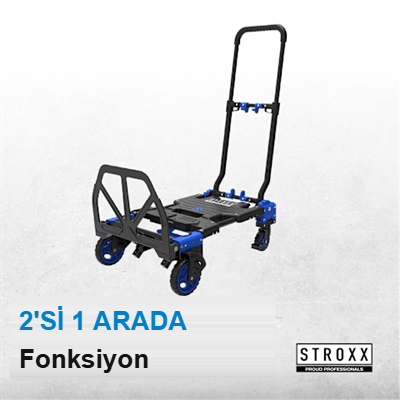 STROXX El Arabası — 2'si 1 arada, kaymaz destek, 136 kg