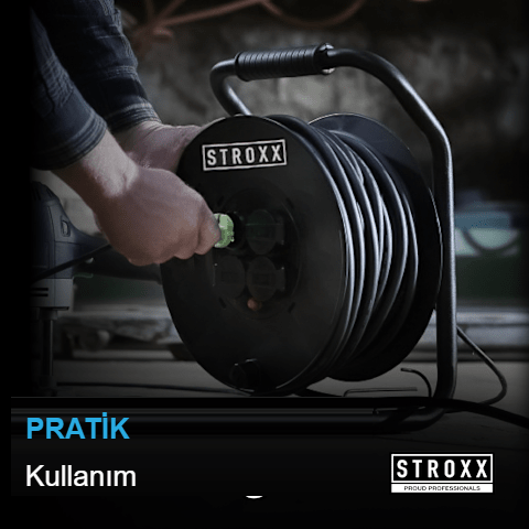 STROXX Kablo Makarası — IP44, H07RN-F, 40 m
