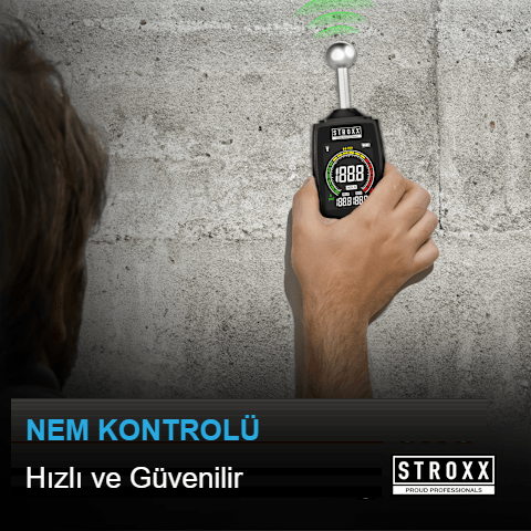 STROXX Nem Ölçer — 40 mm derinlik, hassasiyet ±2,5%