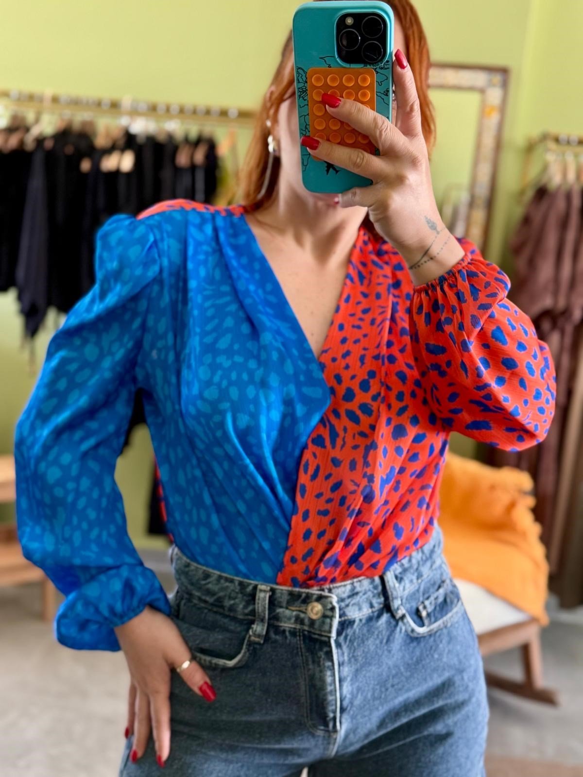 Çift Renkli Bodysuit