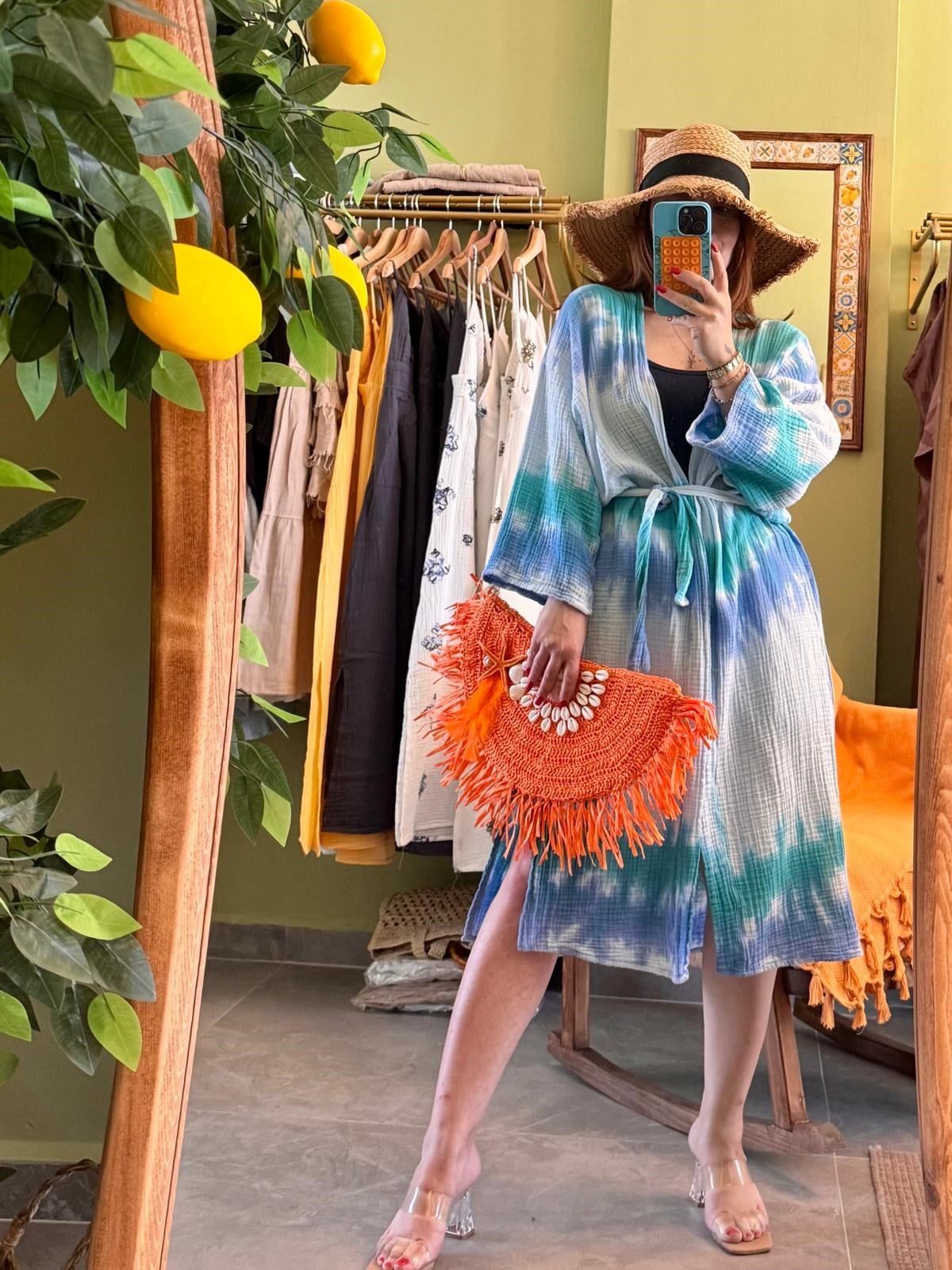 Mavi Batik Kimono