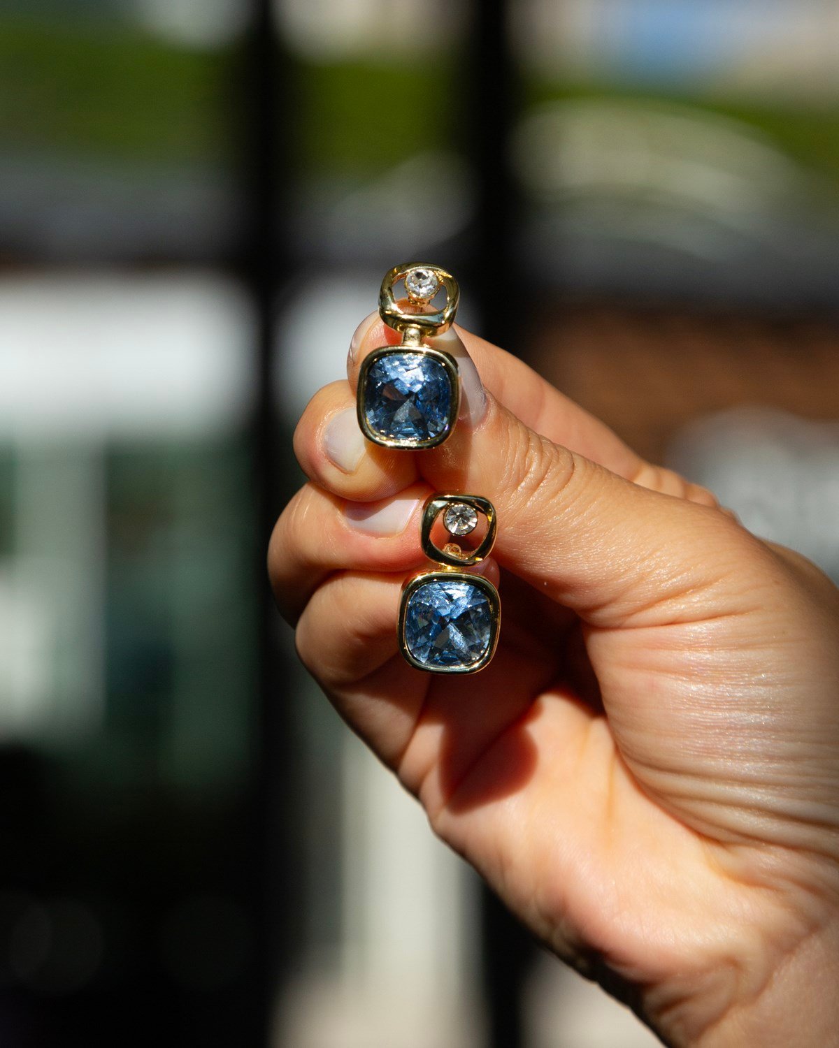 Vintage Kristal Küpe 133