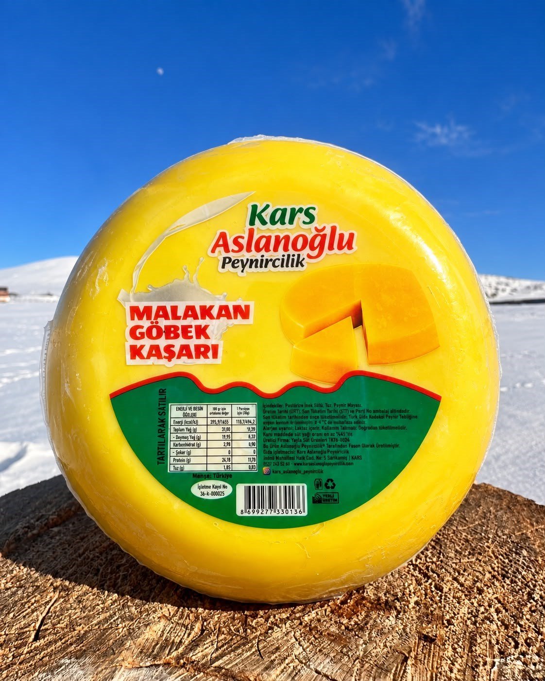 Kars Malakan Göbek Kaşar Peyniri 1 kg
