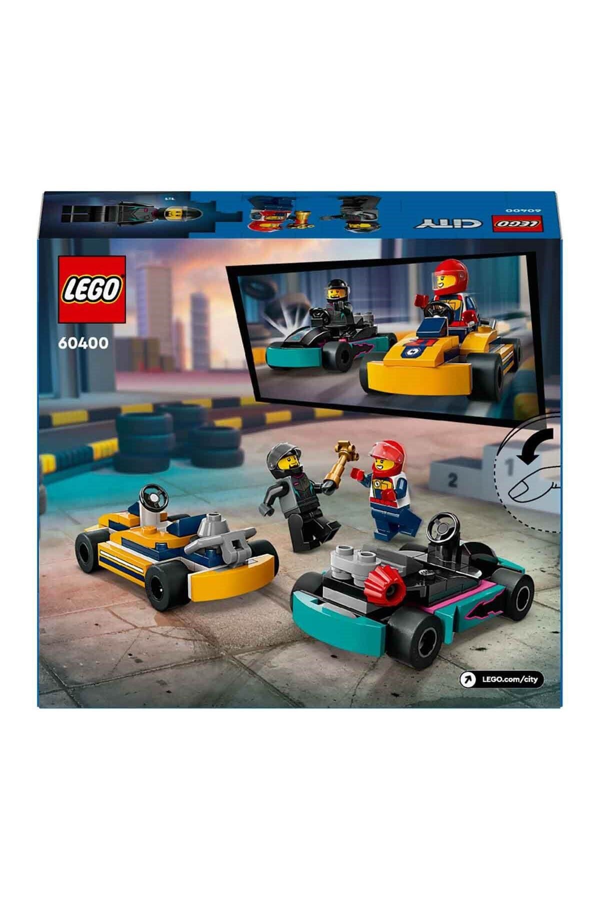 ® City Go-Kartlar ve Yarış Sürücüleri 60400 - 5 Yaş ve Üzeri için Yarışçı Minifigü