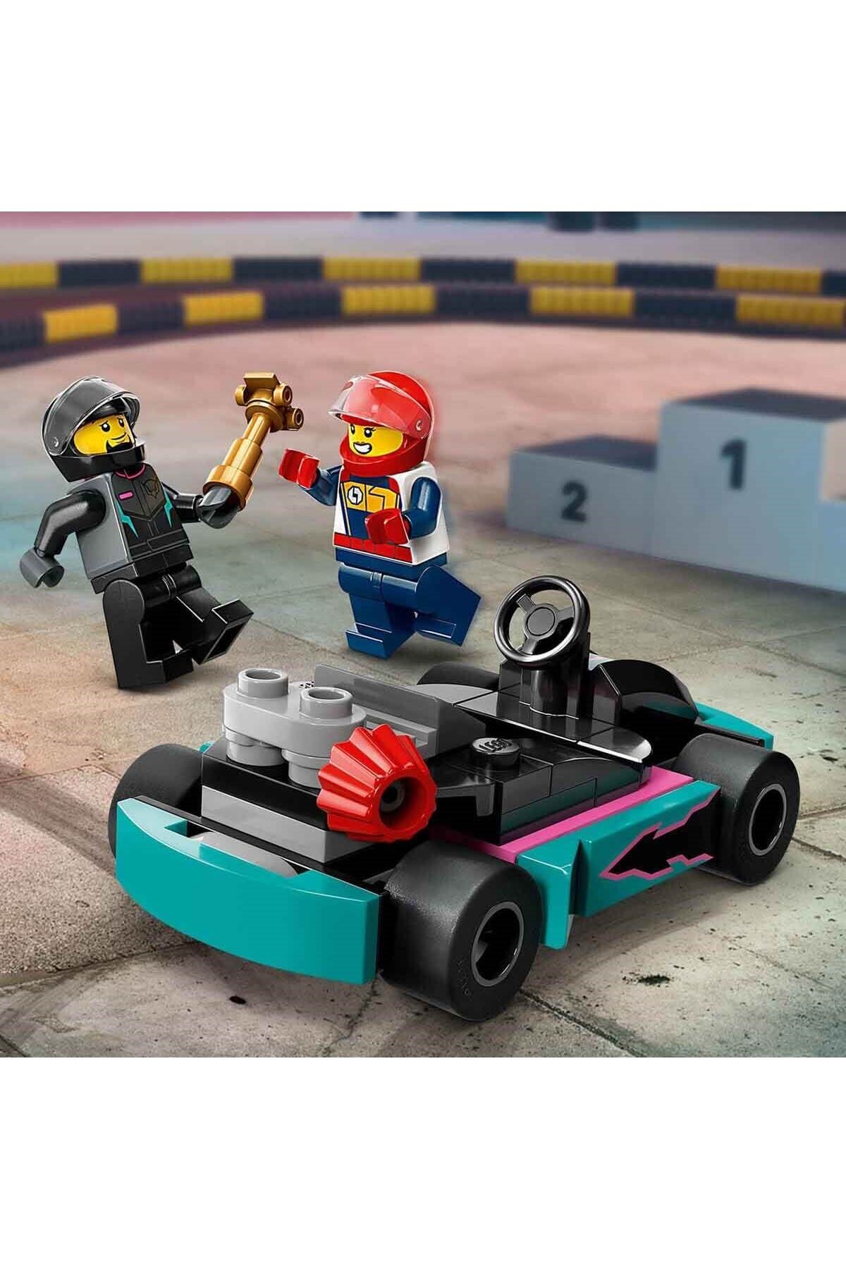 ® City Go-Kartlar ve Yarış Sürücüleri 60400 - 5 Yaş ve Üzeri için Yarışçı Minifigü