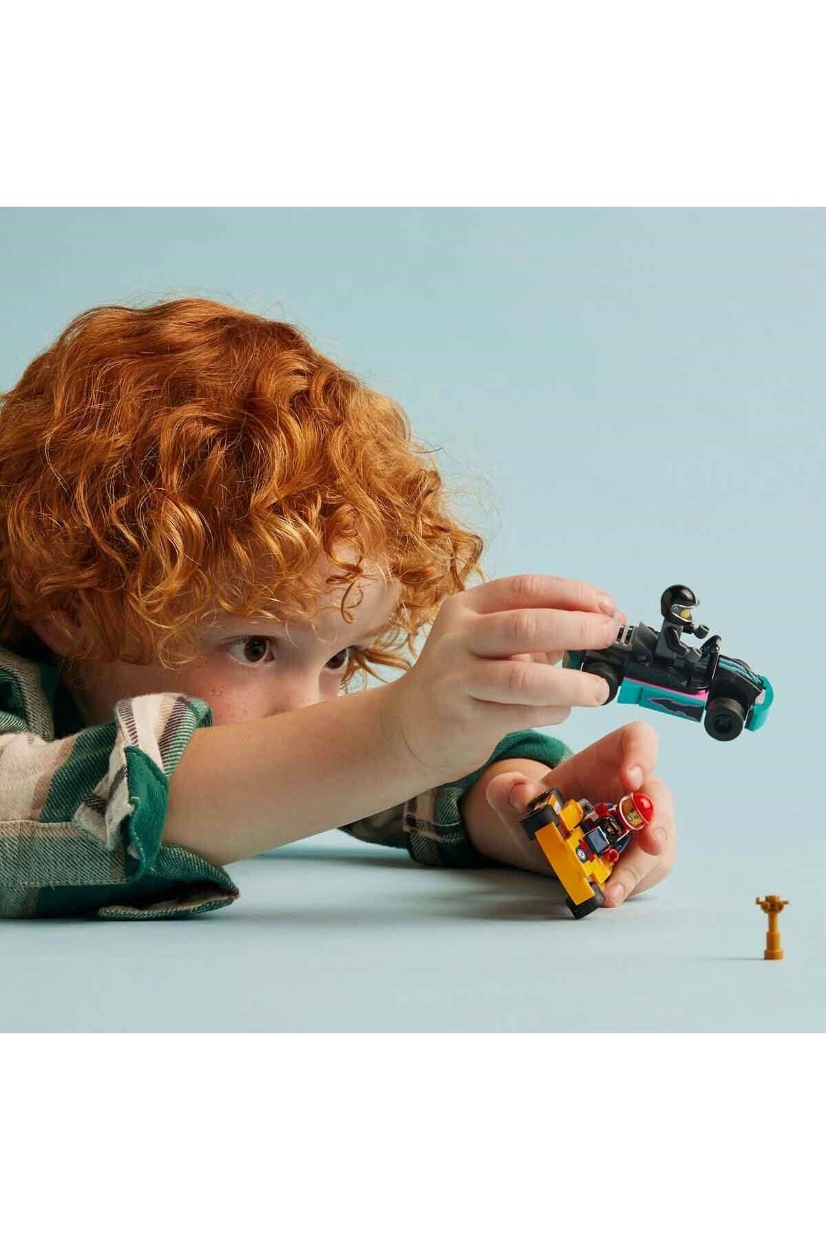 ® City Go-Kartlar ve Yarış Sürücüleri 60400 - 5 Yaş ve Üzeri için Yarışçı Minifigü