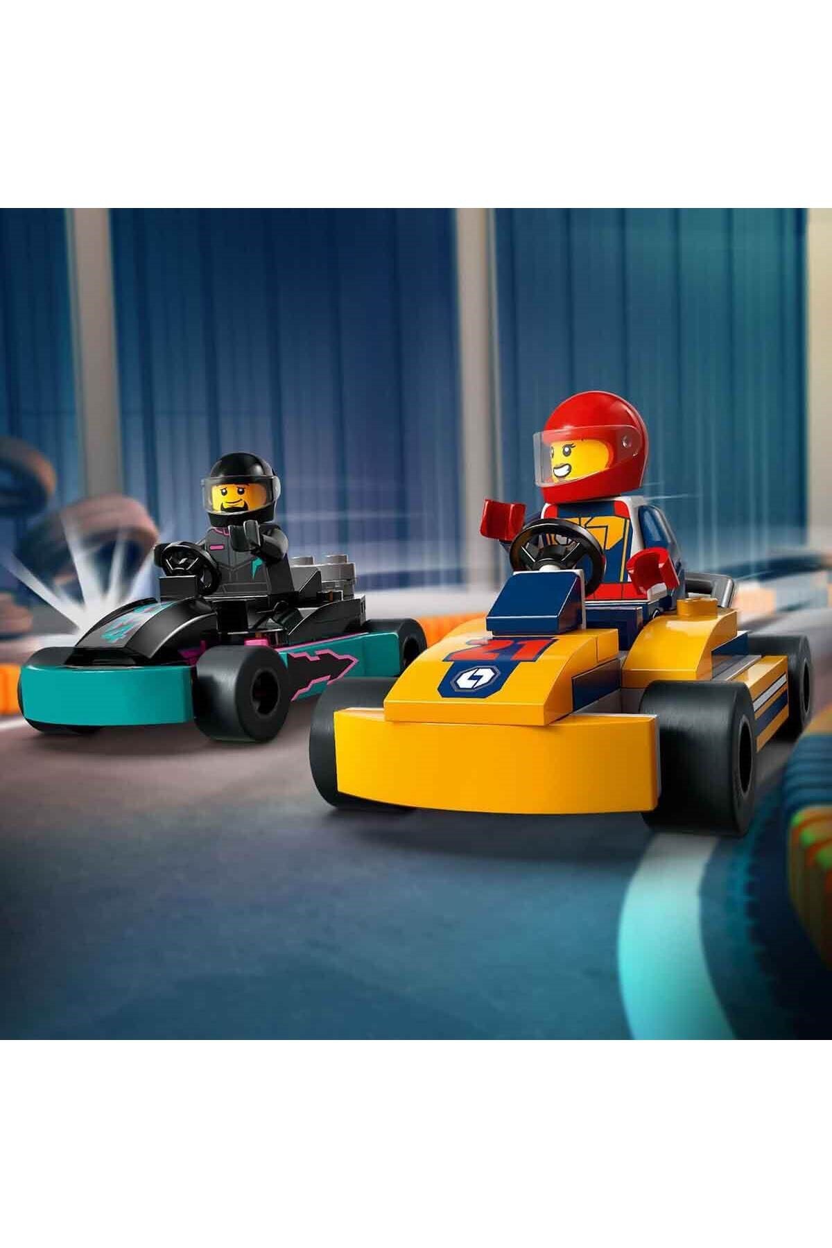® City Go-Kartlar ve Yarış Sürücüleri 60400 - 5 Yaş ve Üzeri için Yarışçı Minifigü