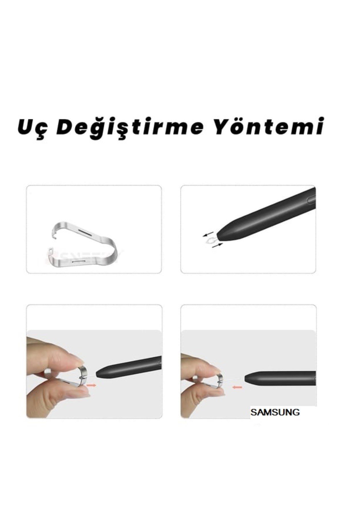 S7/S7FE/S8/S9 ULTRA KALEM UCU BEYAZ&GRİ GH81-19574A
