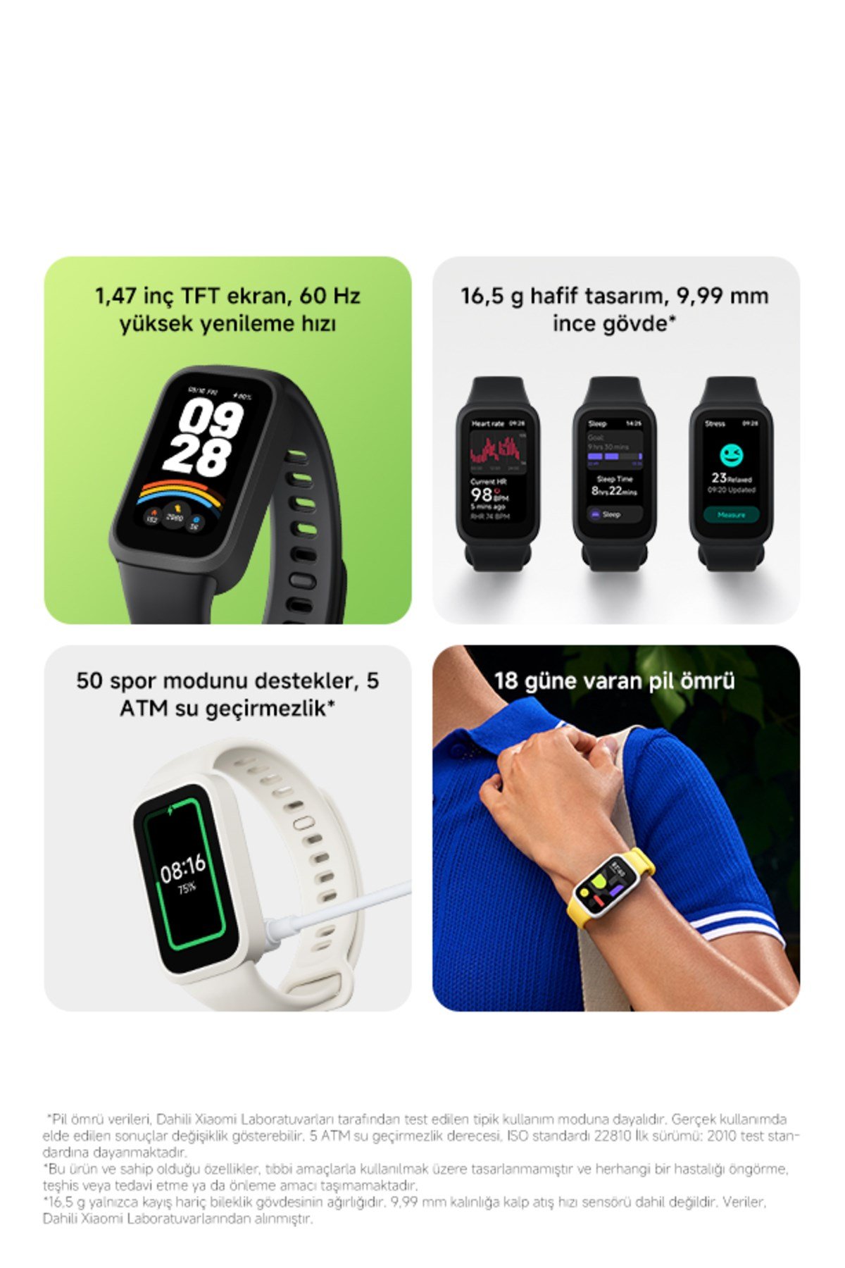 Smart Band 9 Active Bej Akıllı Bileklik (Xiaomi Türkiye Garantili)