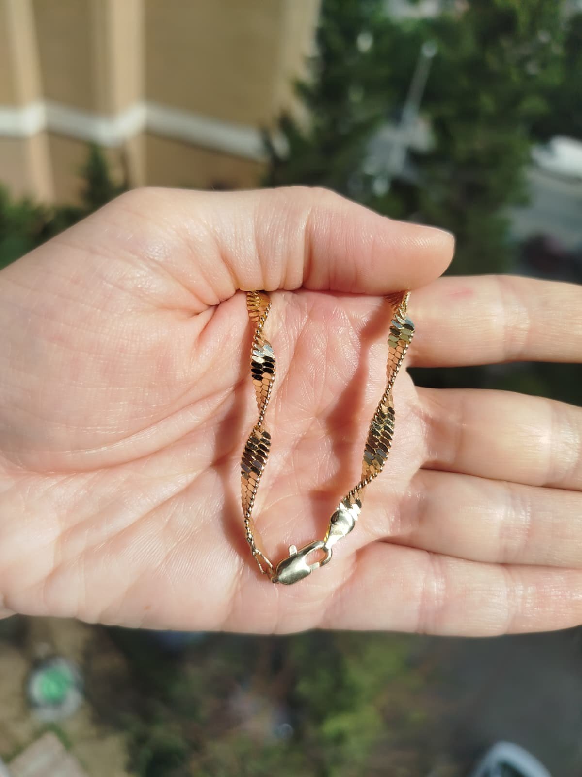 Gold Kalın Singapur Zincir
