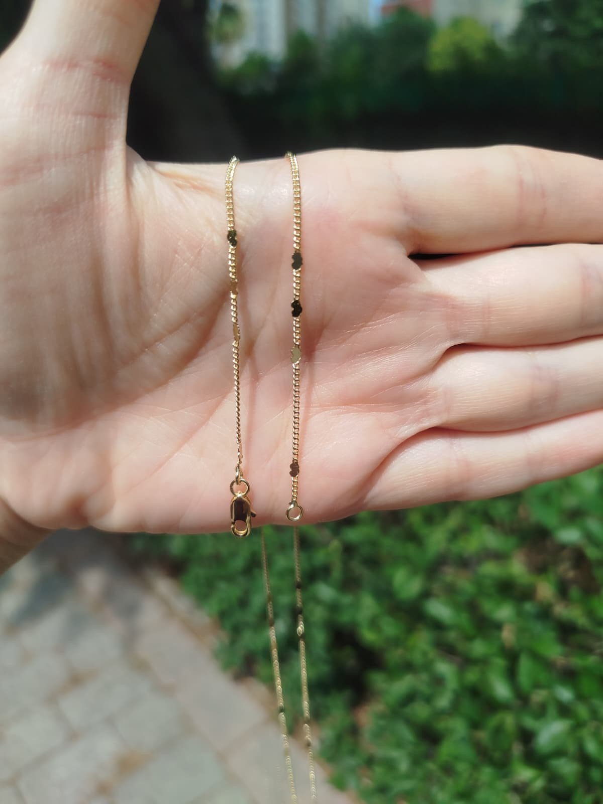 Gold Kalpli Pullu Kolye 60 Cm