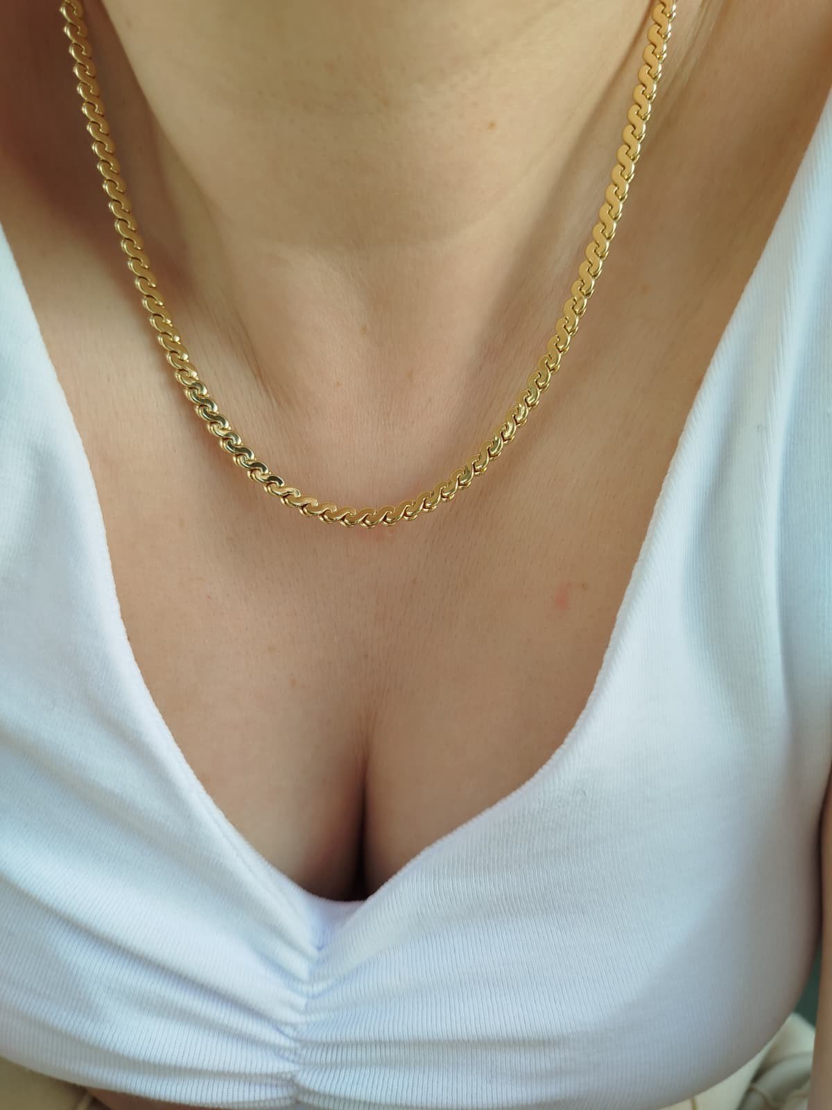 Gold S kobra Zincir 45 Cm