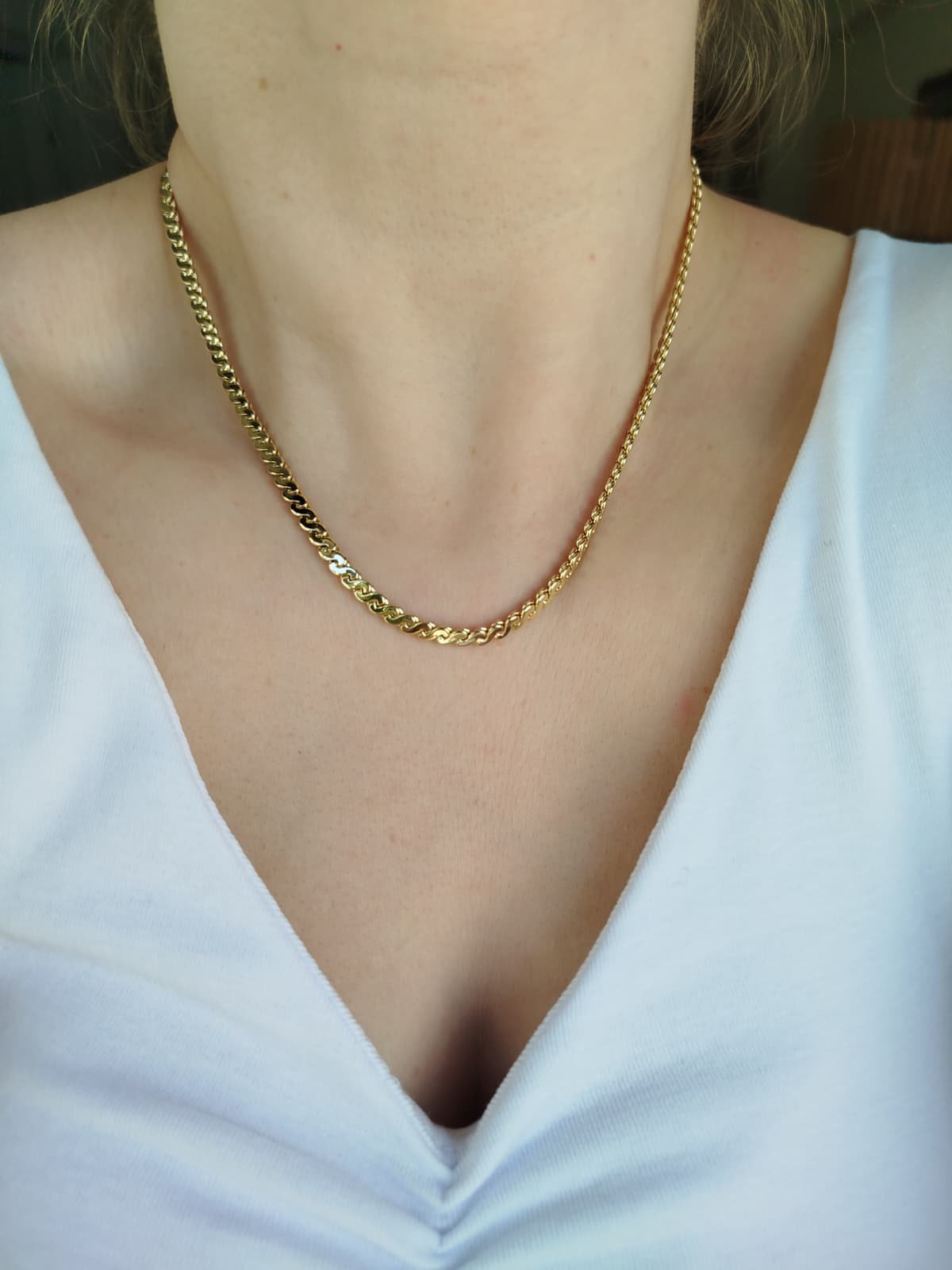 Gold S kobra Zincir 45 Cm