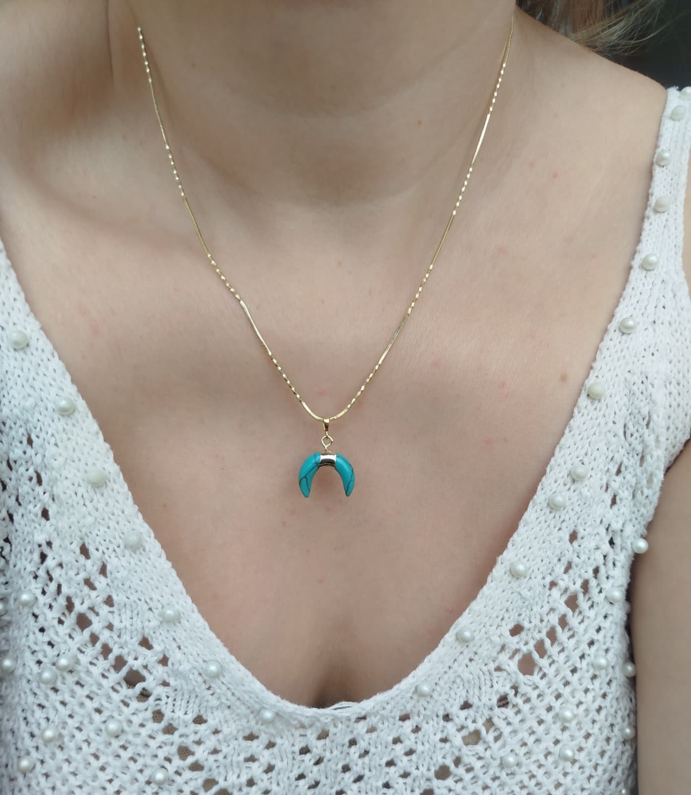 Özel Seri 14K Doğal Taşlı Kolye