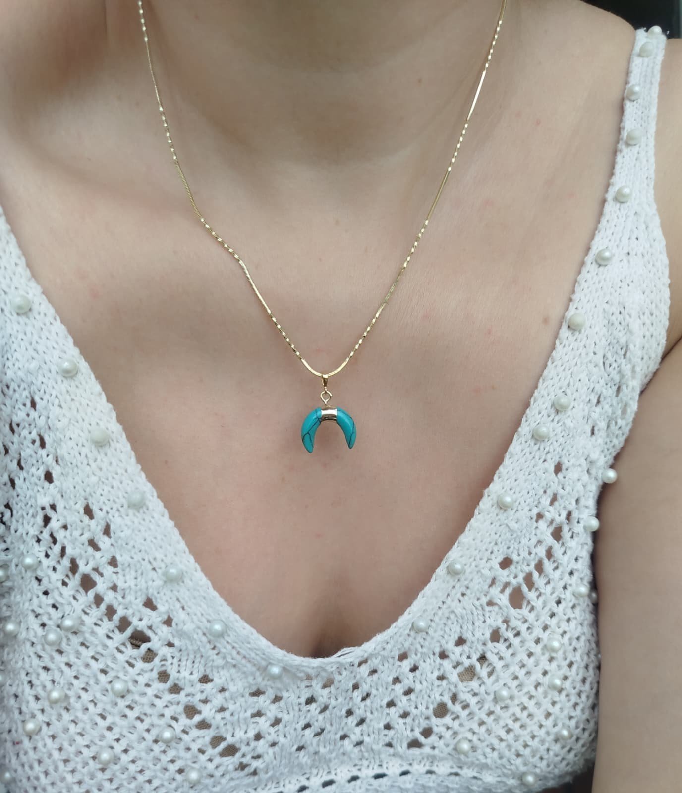 Özel Seri 14K Doğal Taşlı Kolye