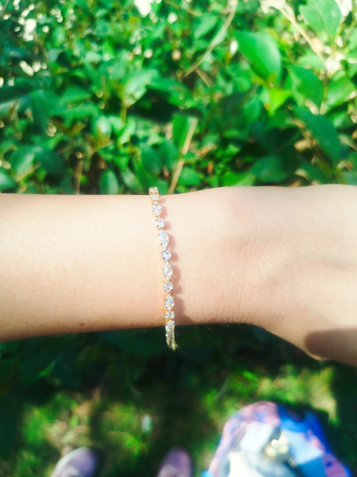 Taşlı Gold Bileklik