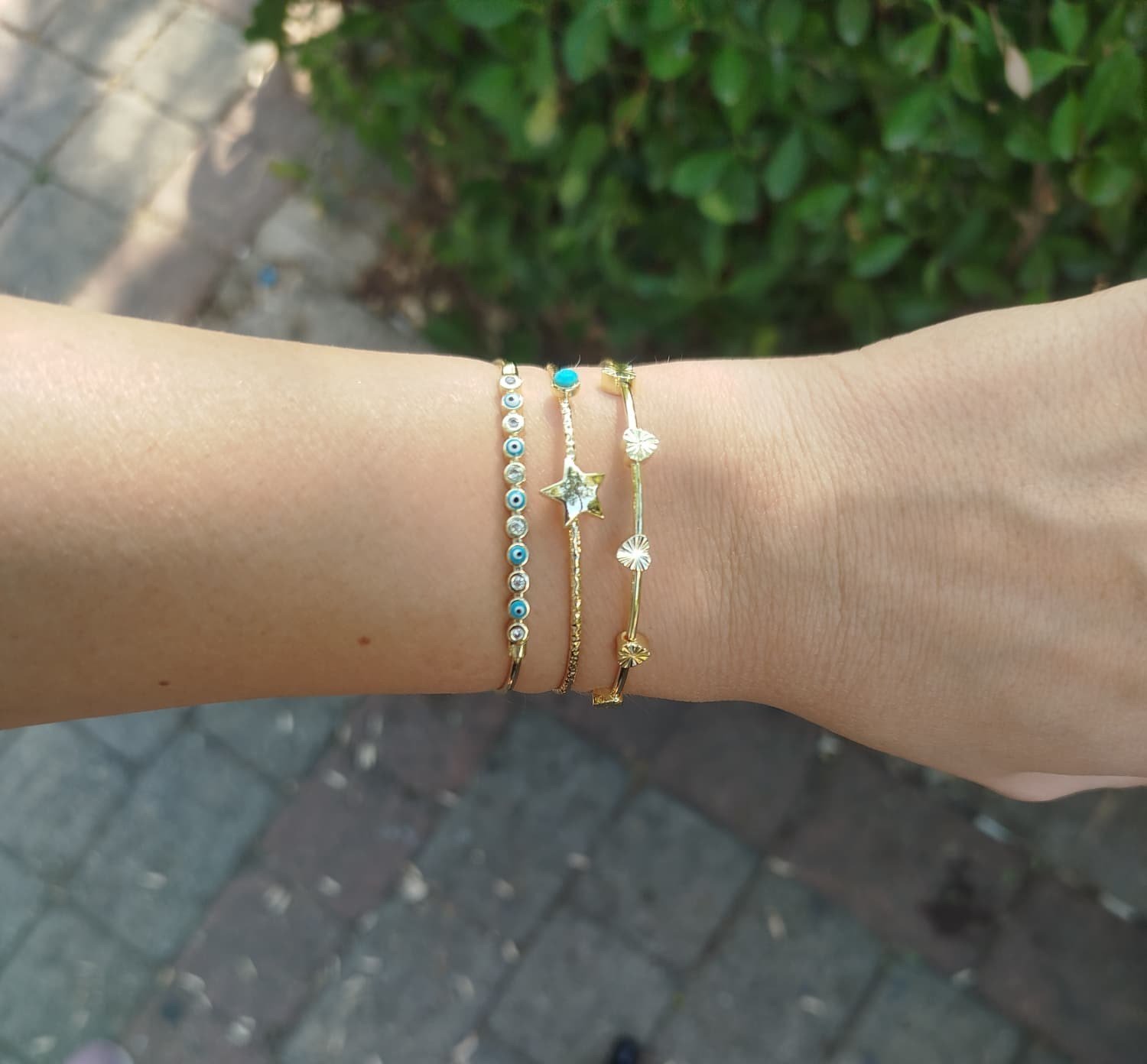 Üçlü Minimal Çıtır Bileklik Kombini