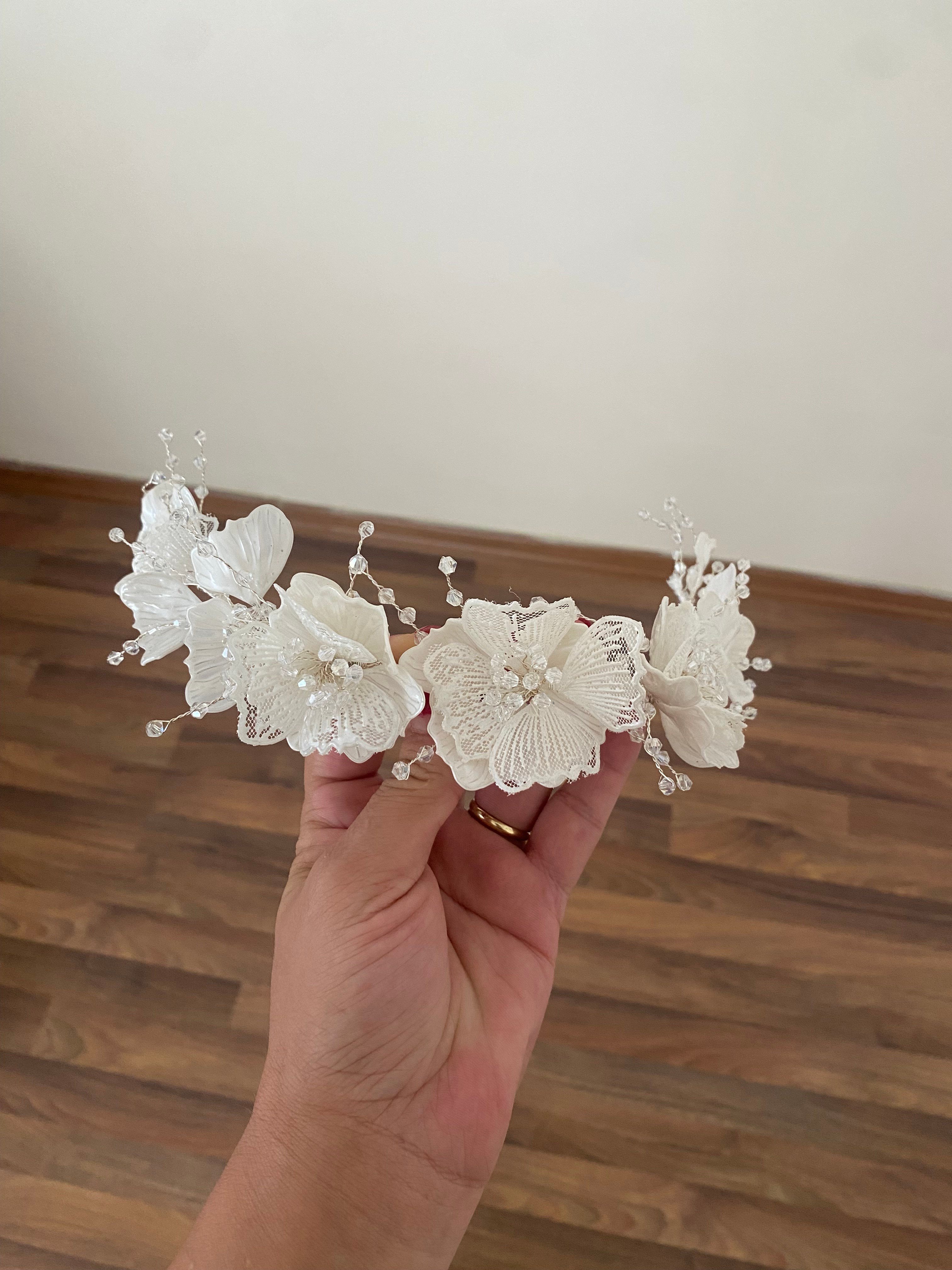 ÇİÇEK DETAYLI GELİN TACIGİZEM ACCESSORY