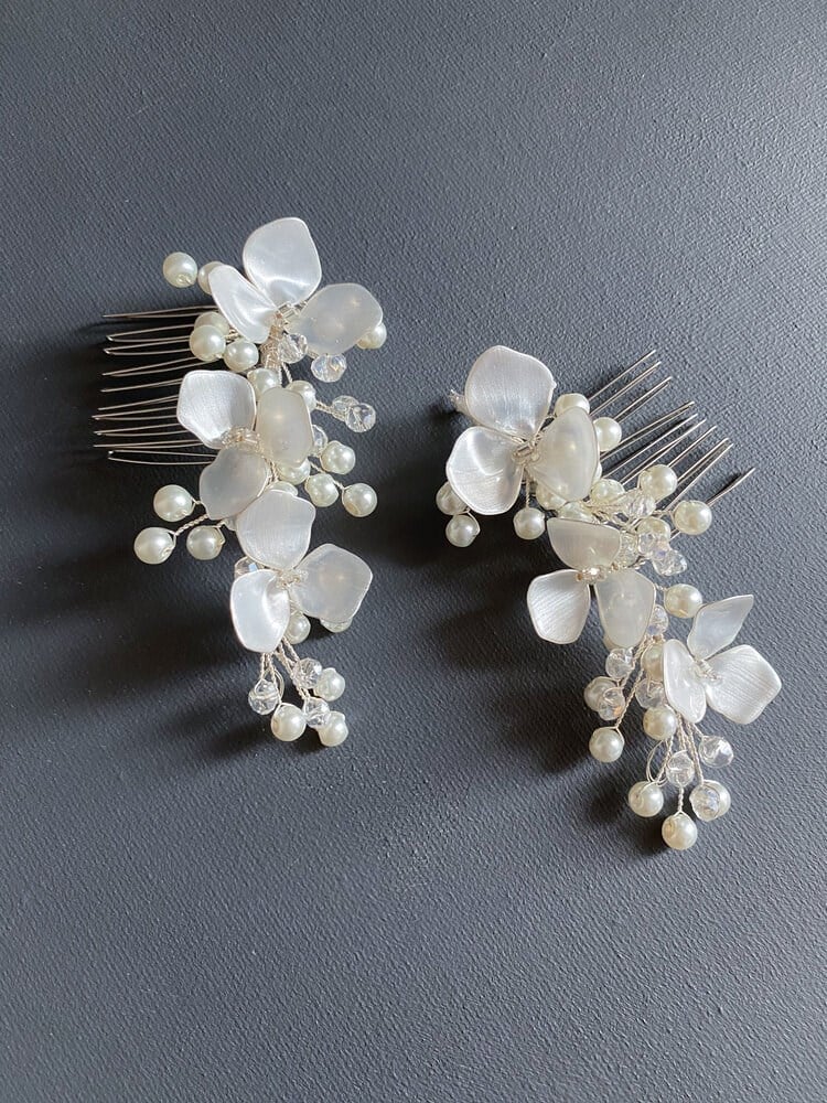 MİNİMAL GELİN SAÇ AKSESUAR İKİLİ SETIGİZEM ACCESSORY