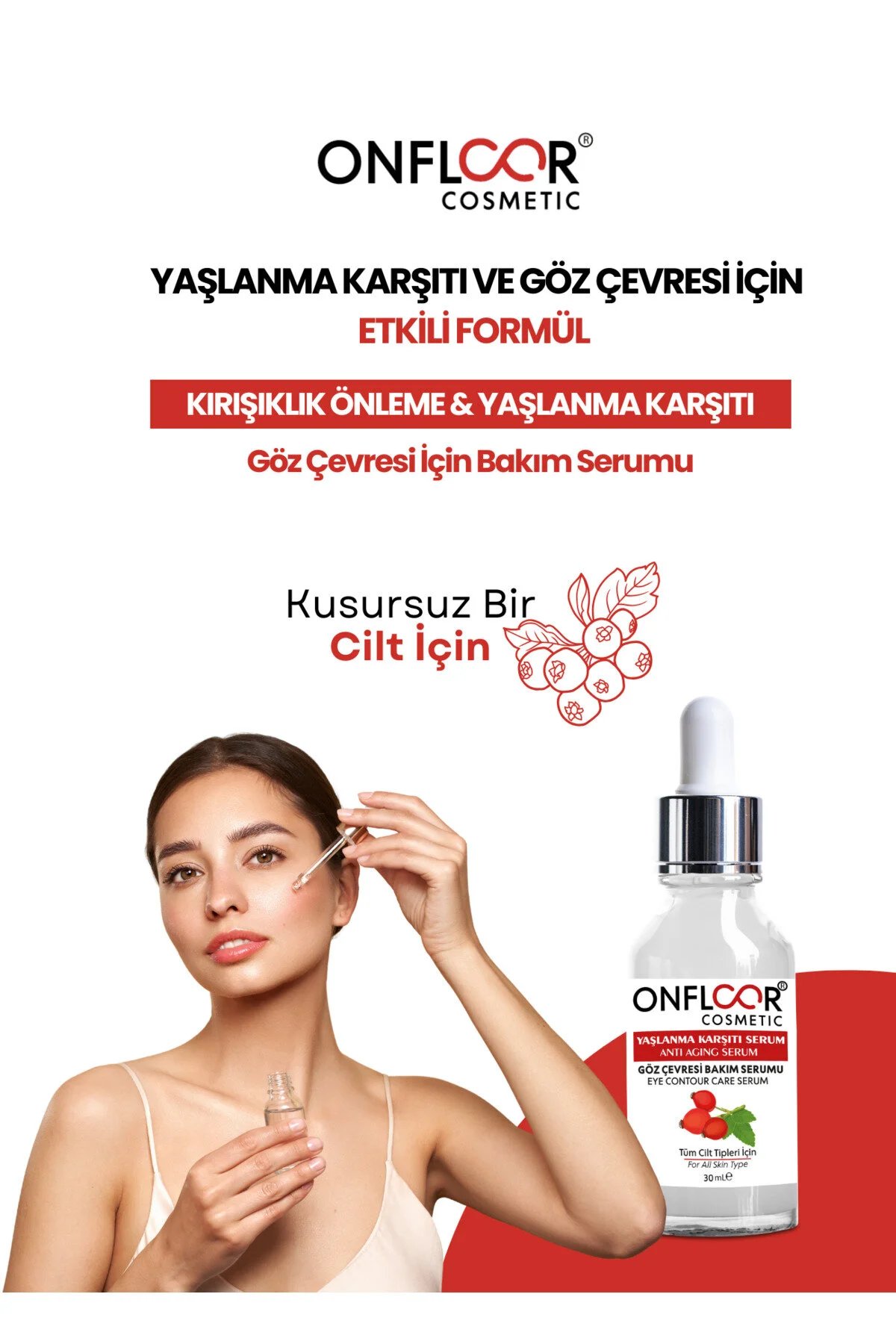 Kırışıklık, Morluk ve Torbalanma Karşıtı Bakım | Göz Çevresi Serumu 30 ml