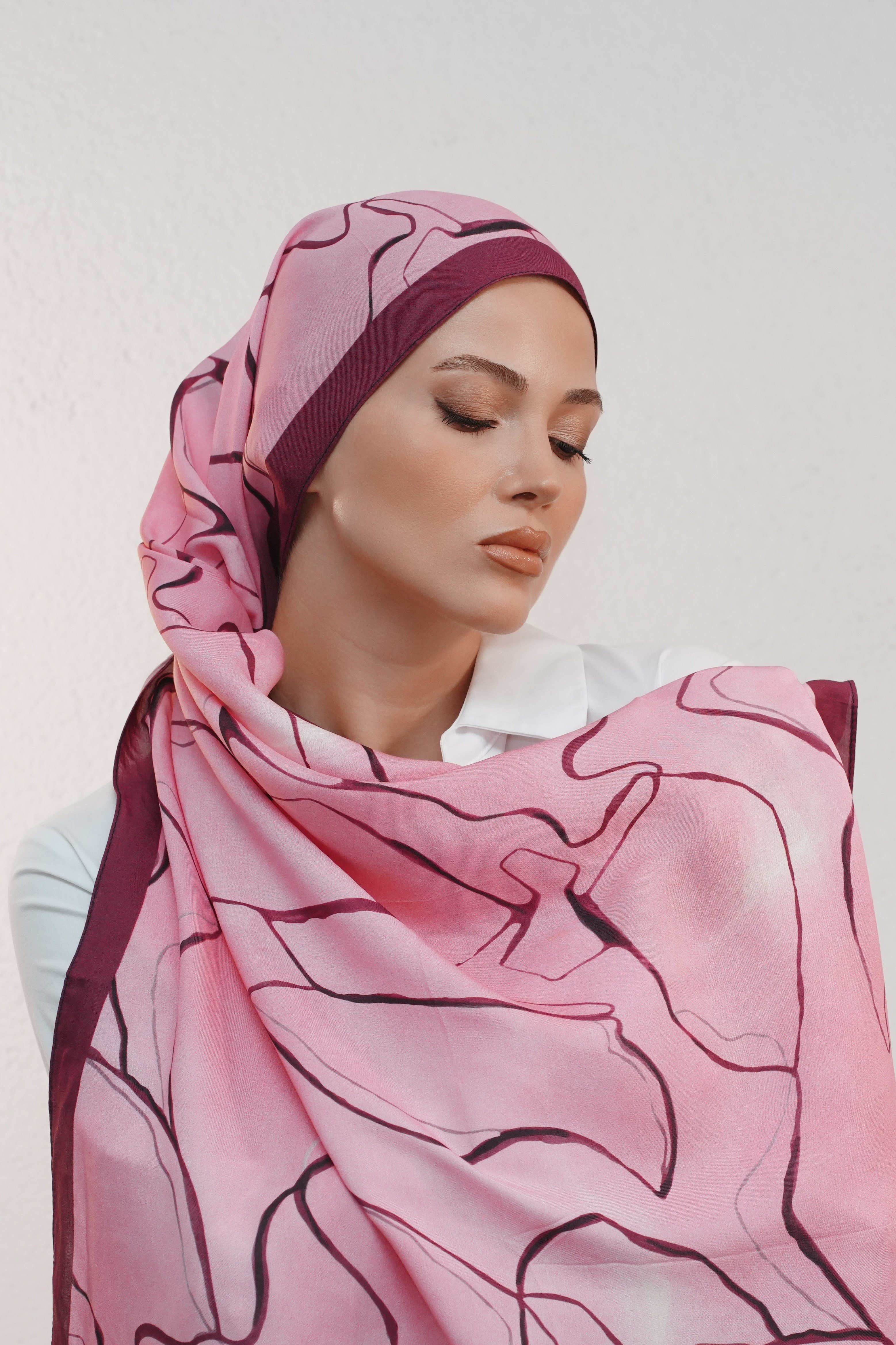 Marble Desenli Floş Viskon Şal