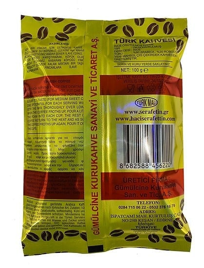 Sekiz harman Gümülcine Türk Kahvesi 100 gr
