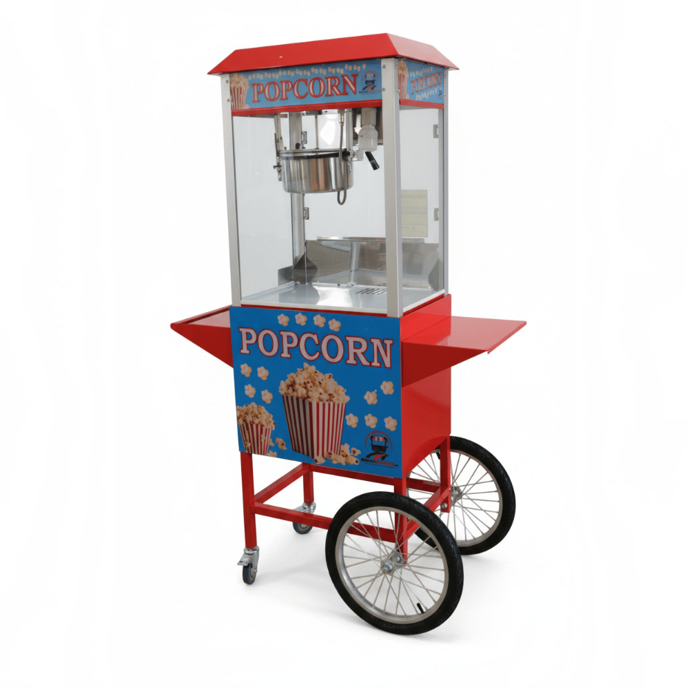 Arabalı Popcorn Mısır Patlatma Makinesi