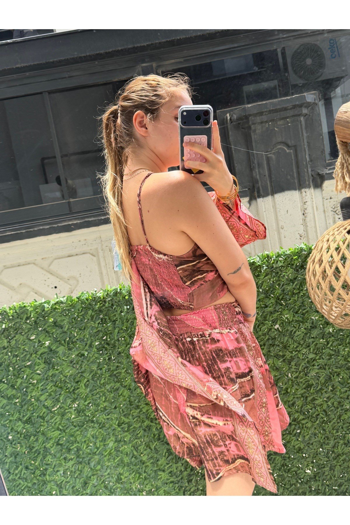 İthal Etnik Desen Üçlü Kimono Takım (36-46 BEDEN UYUMLU STANDART BEDENDİR)