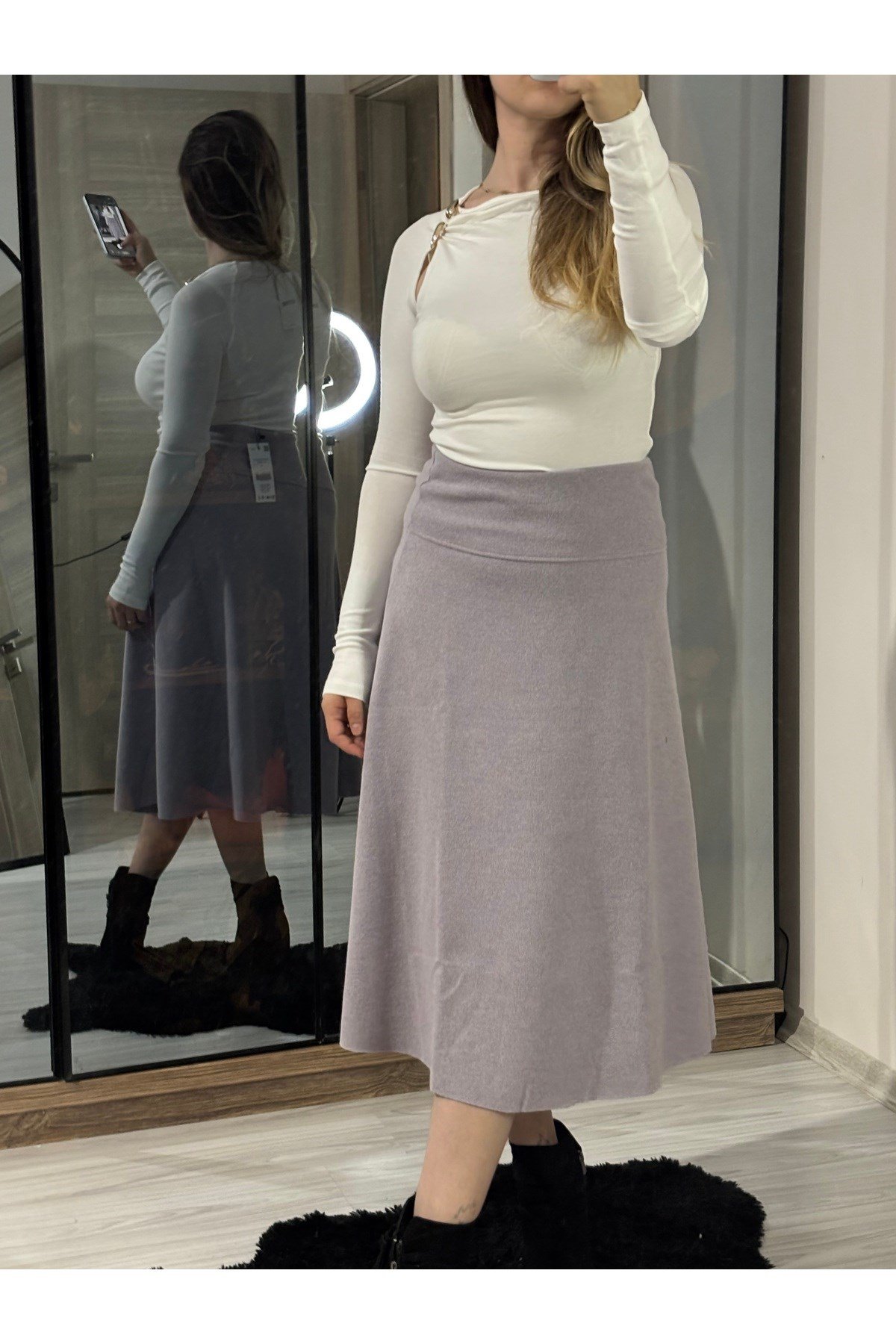 ZR Model Selanik Bel Korsajlı Etek