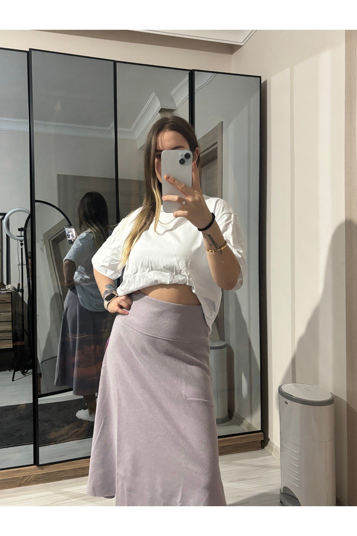 ZR Model Selanik Bel Korsajlı Etek