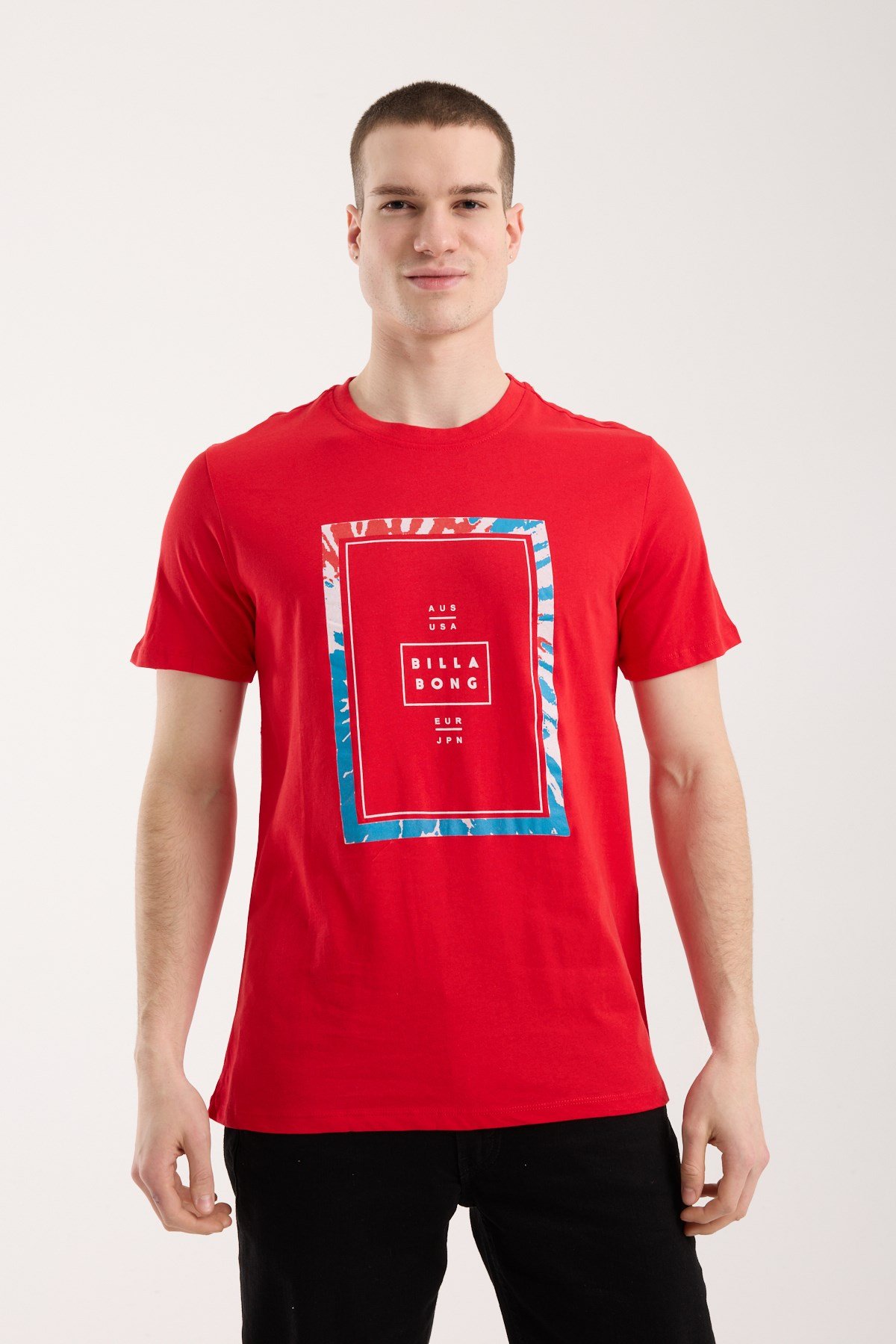 Erkek Grafik Çerçeve Baskılı Günlük T-Shirt