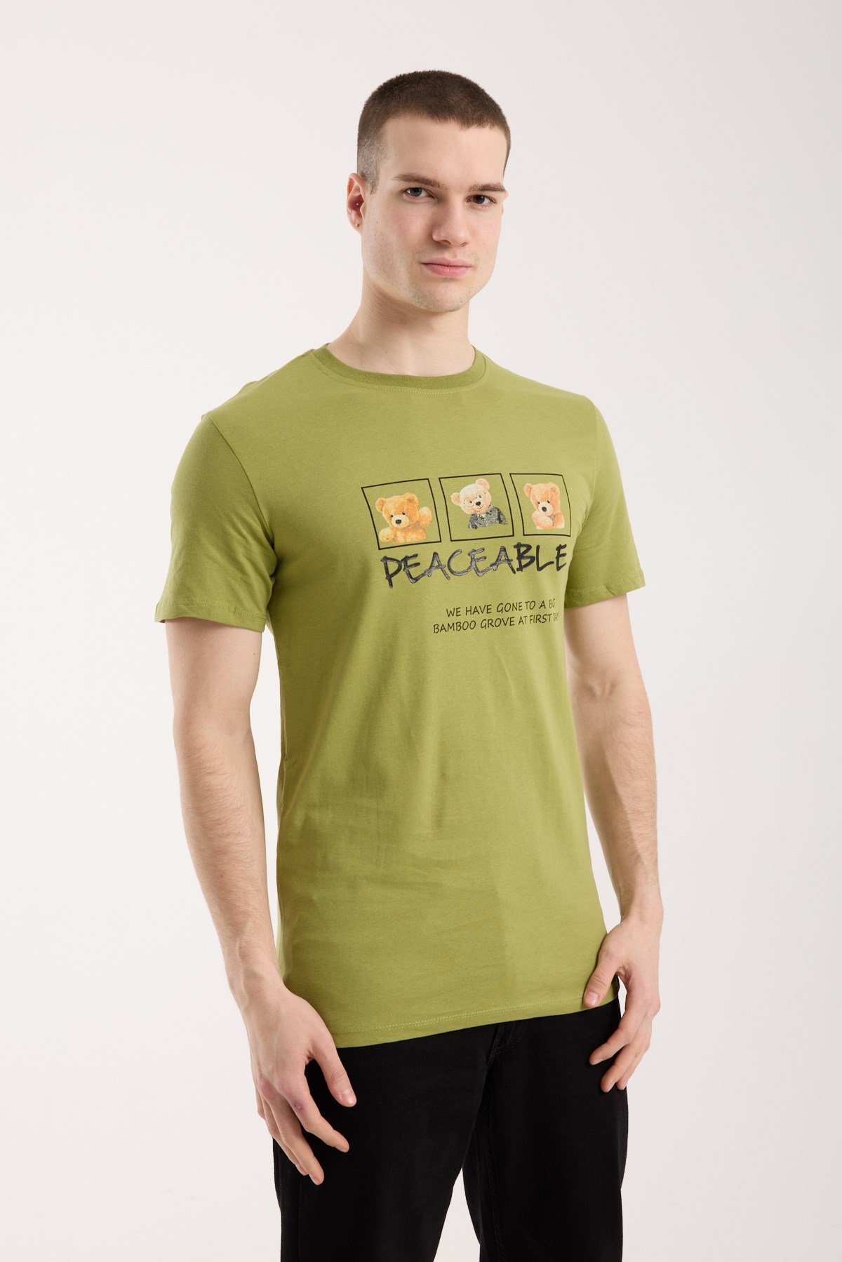 Erkek Günlük Stil Baskılı T-Shirt