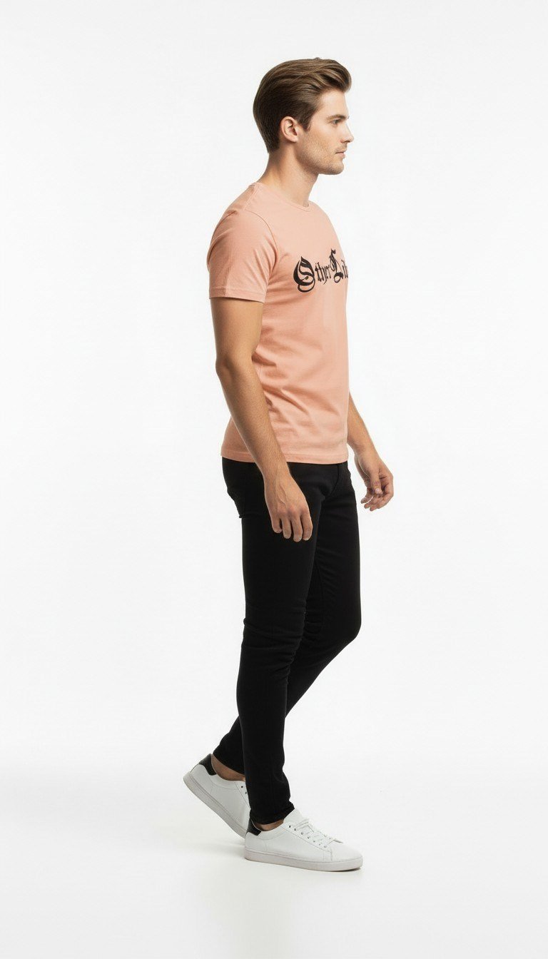 Erkek Modern Baskılı Günlük T-Shirt