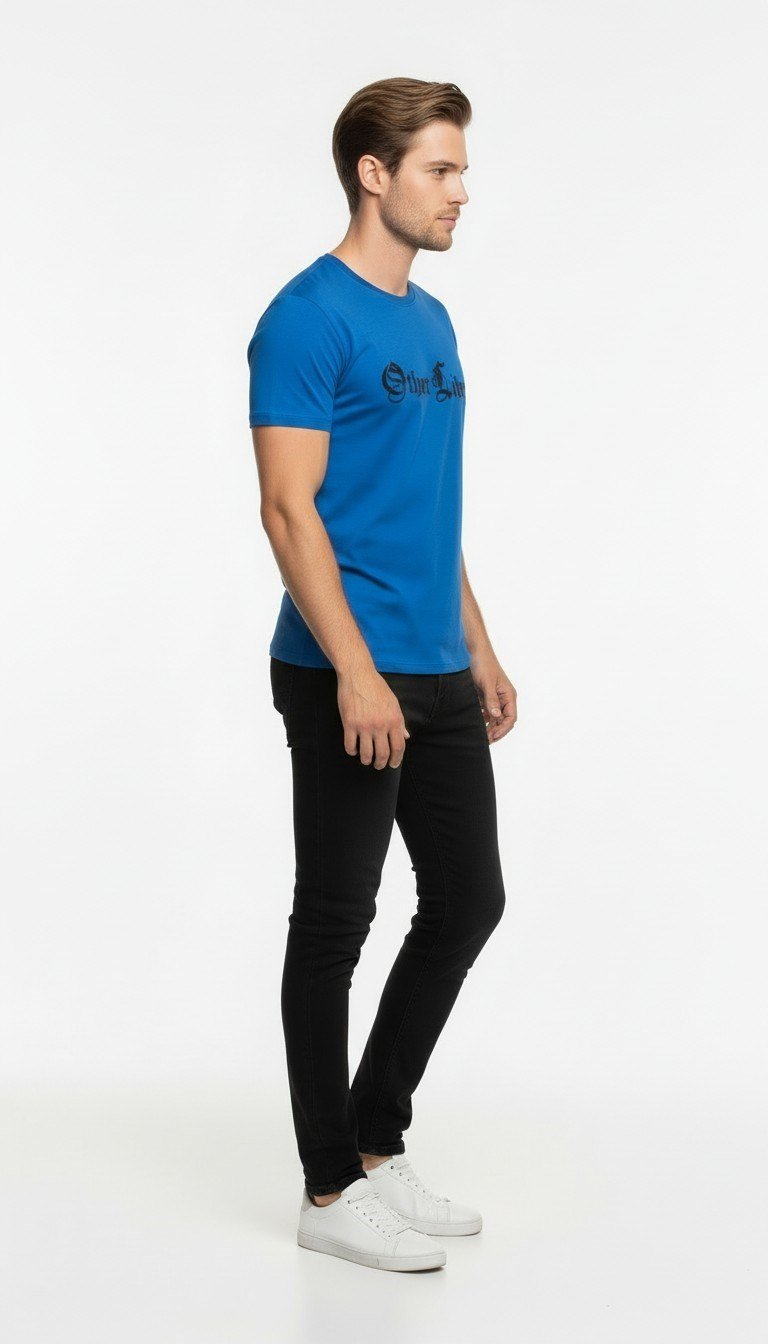 Erkek Modern Baskılı Günlük T-Shirt