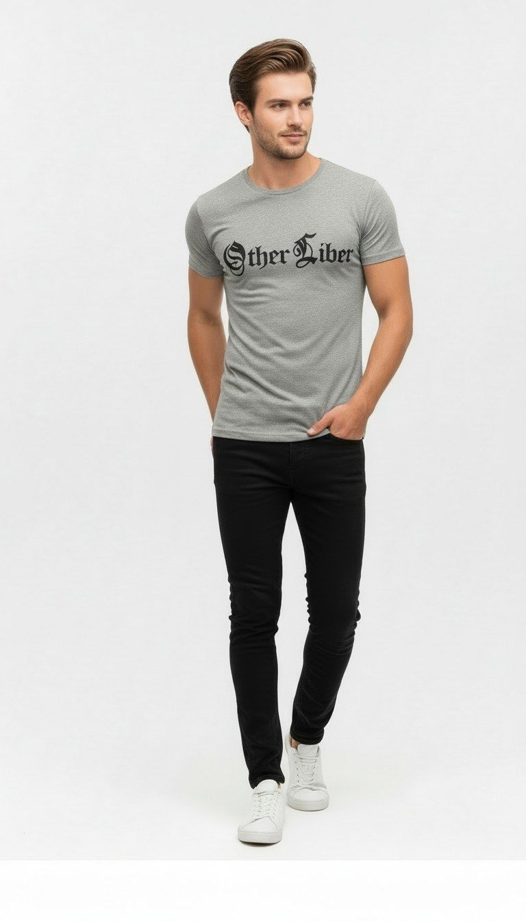 Erkek Modern Baskılı Günlük T-Shirt