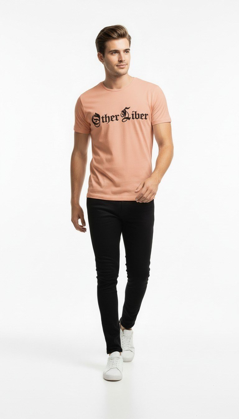 Erkek Modern Baskılı Günlük T-Shirt