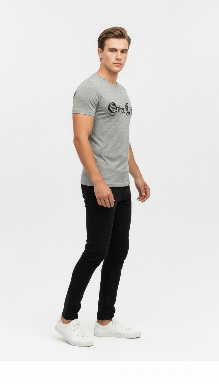 Erkek Modern Baskılı Günlük T-Shirt